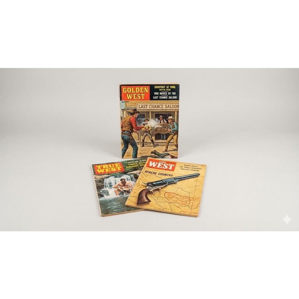 Vintage 1967 Western Magazines Lot of 3 True West Golden West Cowboy History Art